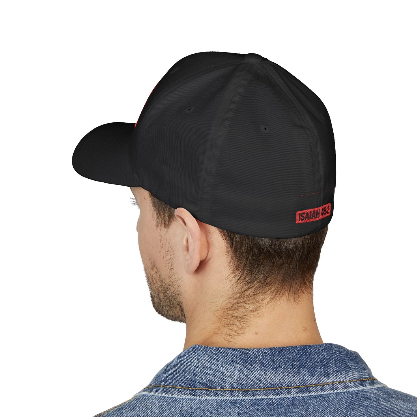 God is My Fullback Hat - Black-Dark Red
