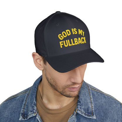 God is My Fullback Hat - Navy-Yellow