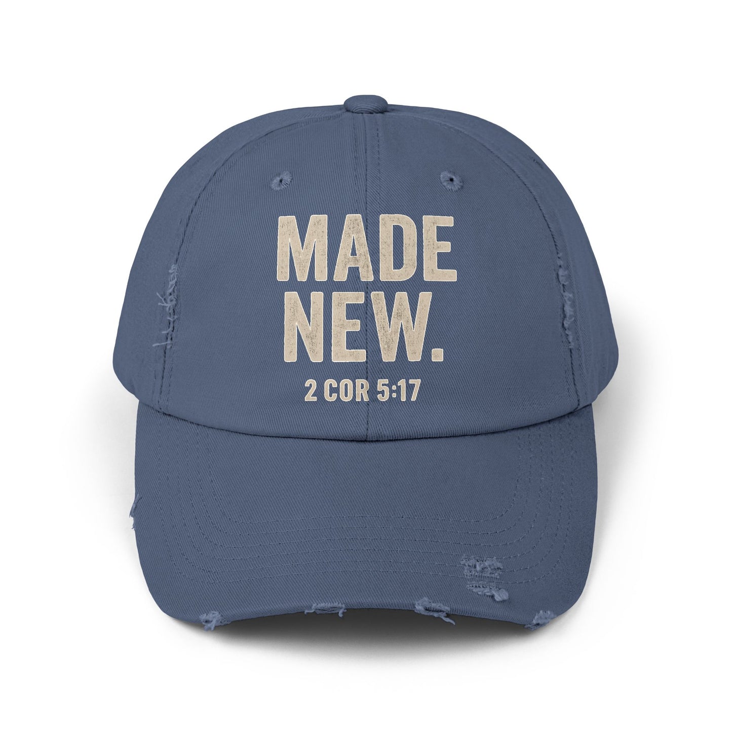Made New. 2 COR 5:17 Distressed Cap