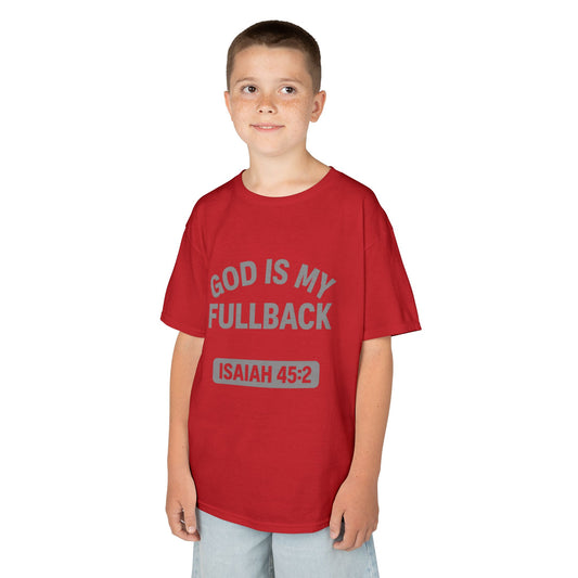 God is My Fullback Tee - Red-Grey - Kid's Size