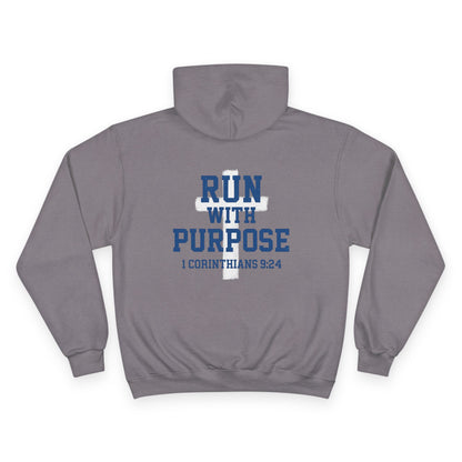 Run with Purpose Premium Hoodie - Blue