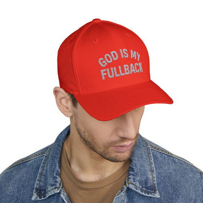 God is My Fullback Hat - Red-Grey