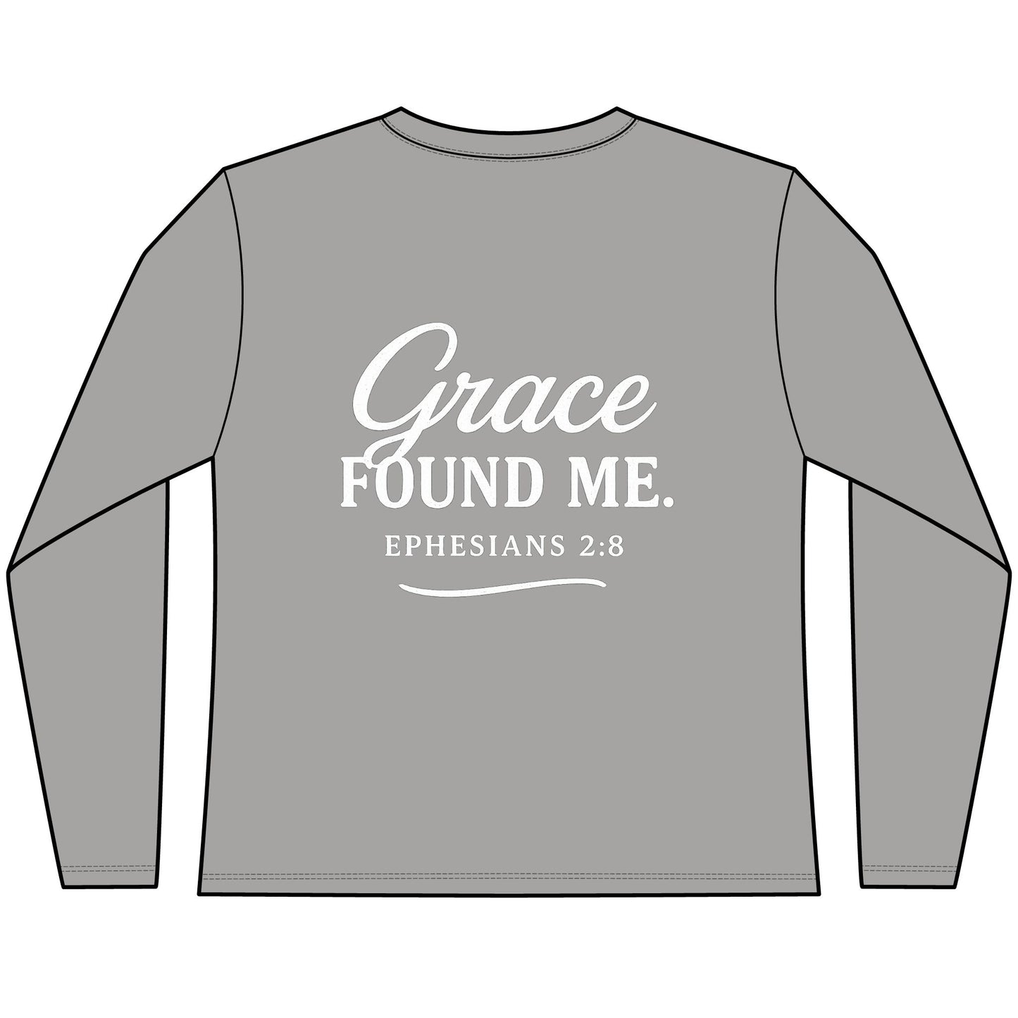 Women's Grace Found Me. — Ephesians 2:8 Long Sleeve Tee