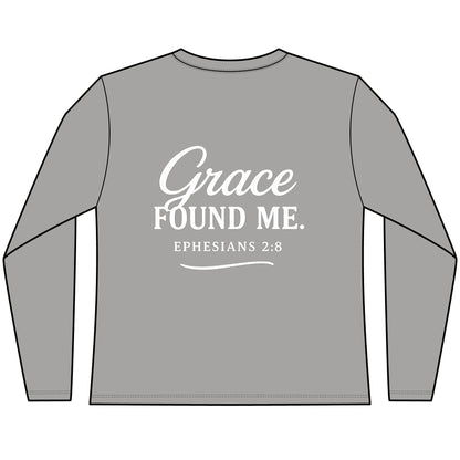 Women's Grace Found Me. — Ephesians 2:8 Long Sleeve Tee