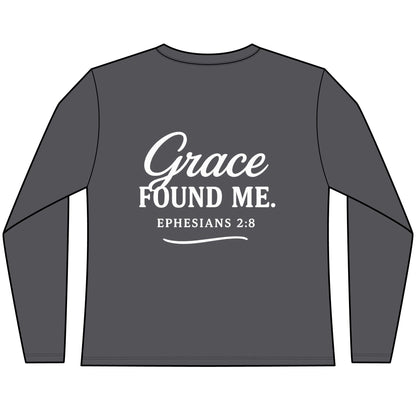 Women's Grace Found Me. — Ephesians 2:8 Long Sleeve Tee