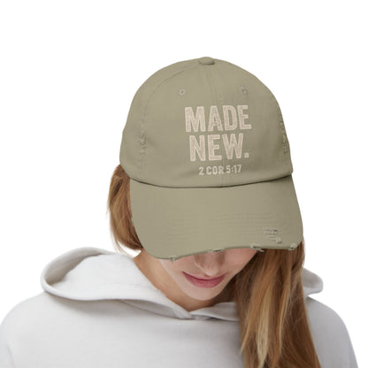 Made New. 2 COR 5:17 Distressed Cap