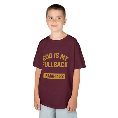 God is My Fullback Tee - Garnet-Gold - Kid's Size