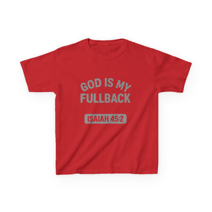God is My Fullback Tee - Red-Grey - Kid's Size