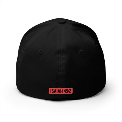 God is My Fullback Hat - Black-Dark Red