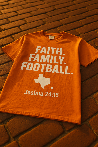Faith Family Football Texas Upgraded Premium Tee