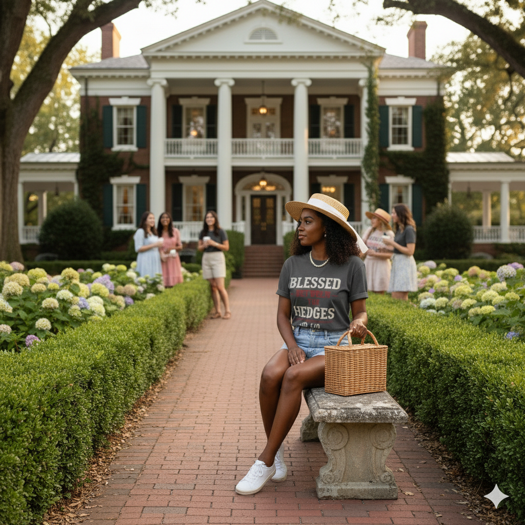 Blessed Between the Hedges Upgraded Premium Tee