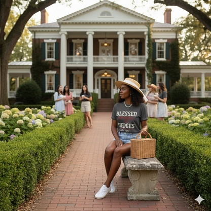 Blessed Between the Hedges Upgraded Premium Tee