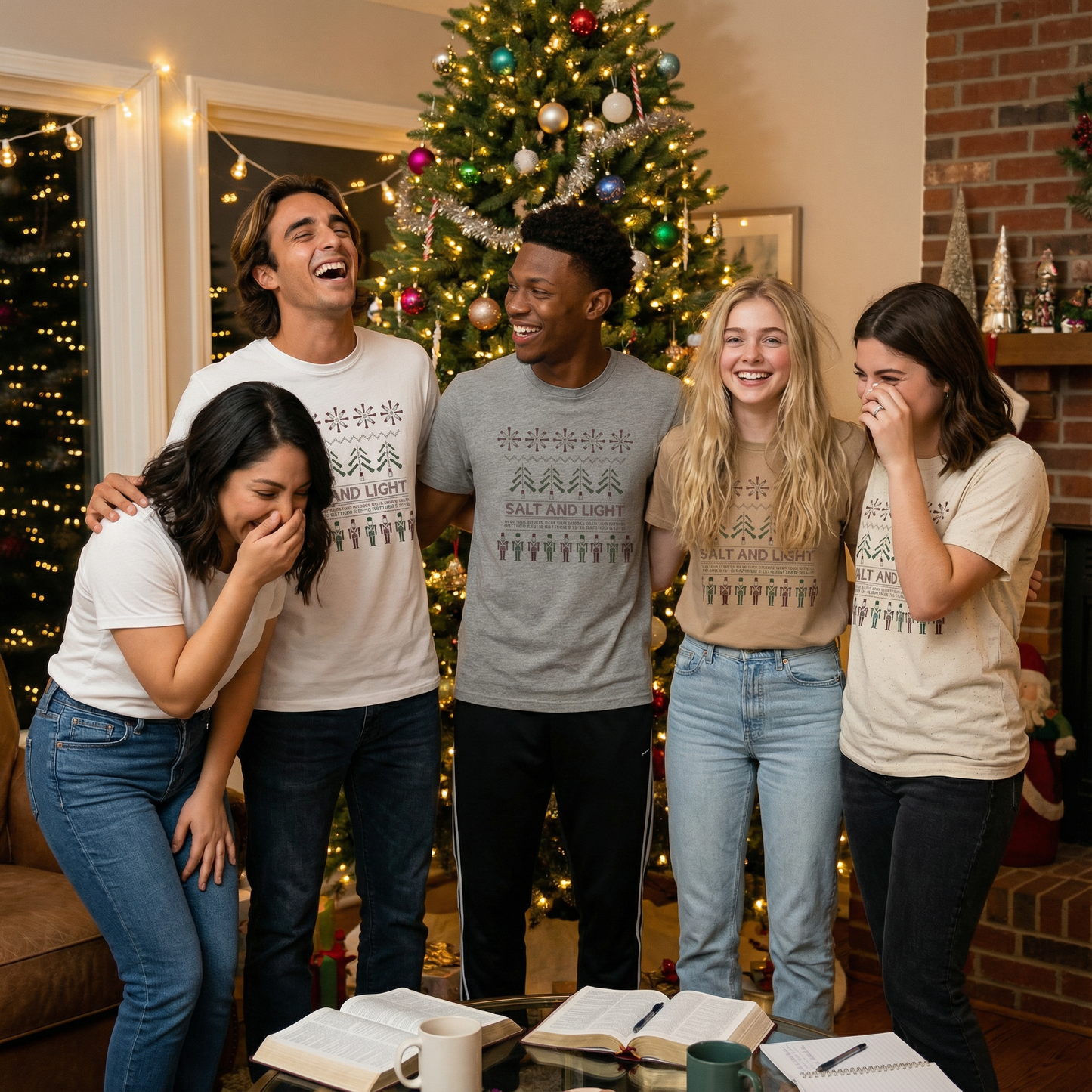 Salt & Light Ugly Christmas Sweater Tee – Matthew 5:13–16