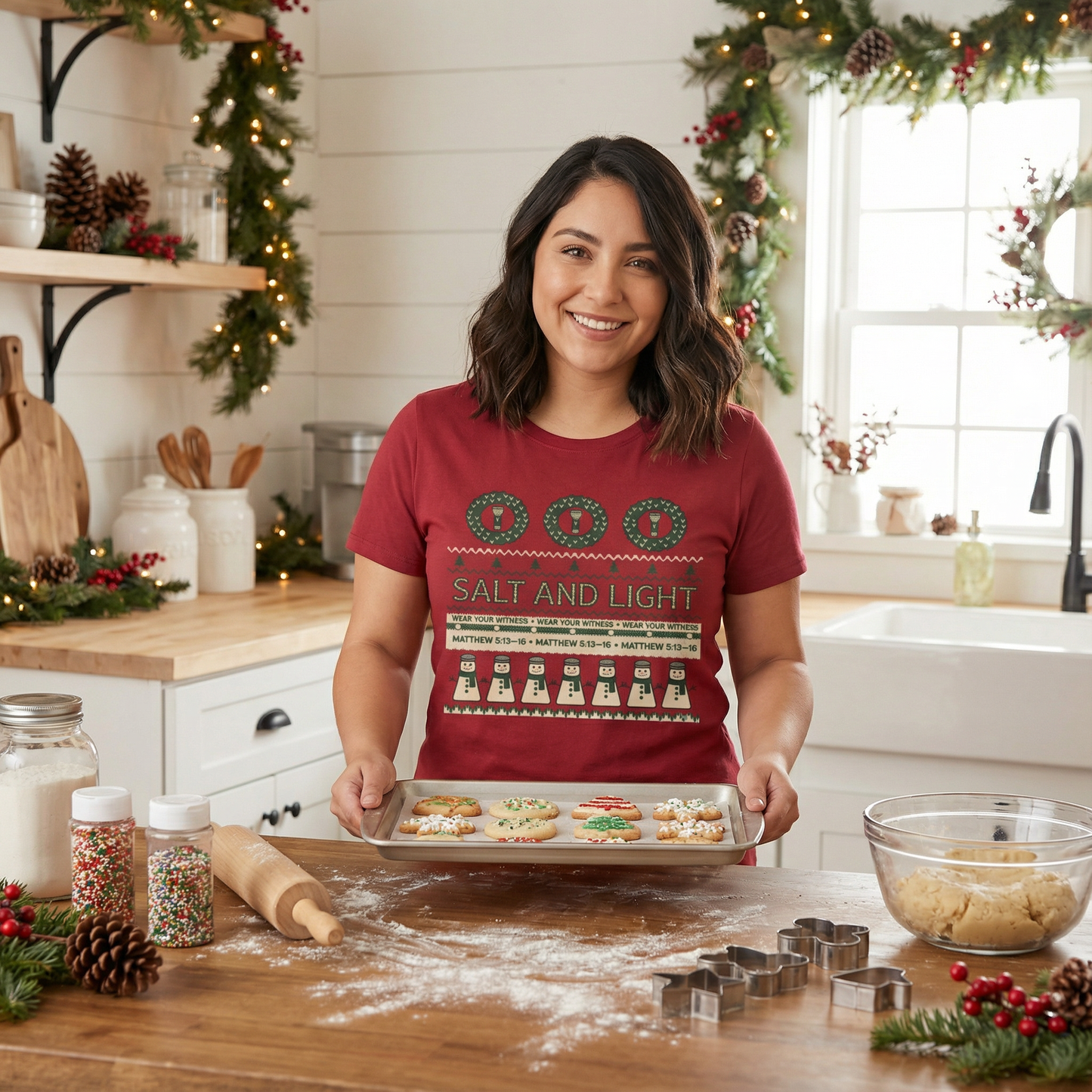 Salt & Light Ugly Christmas Sweater Tee – Matthew 5:13–16