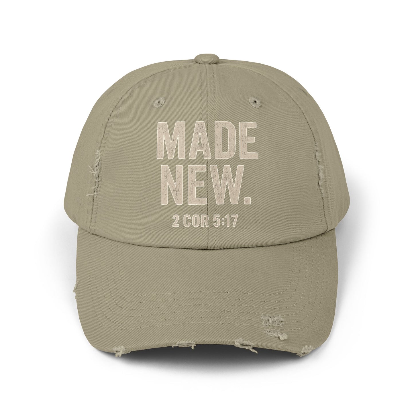 Made New. 2 COR 5:17 Distressed Cap