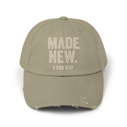 Made New. 2 COR 5:17 Distressed Cap