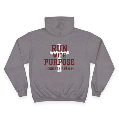 Run with Purpose Premium Hoodie - Dark Red