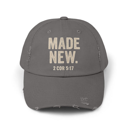Made New. 2 COR 5:17 Distressed Cap