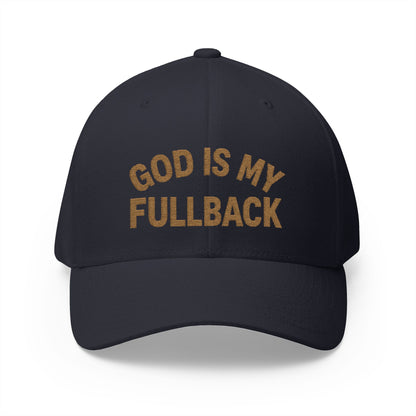 God is My Fullback Hat - Navy-Gold
