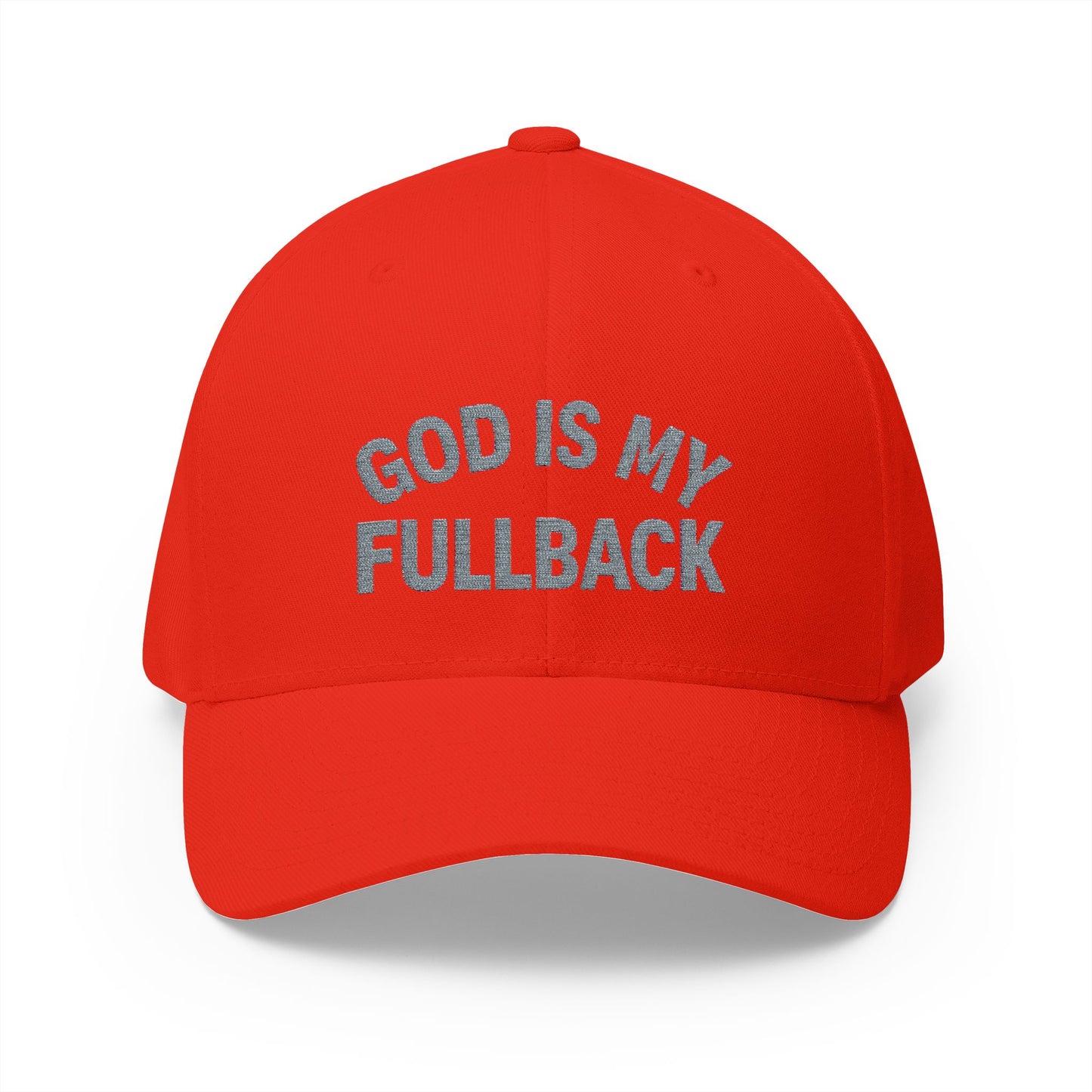 God is My Fullback Hat - Red-Grey