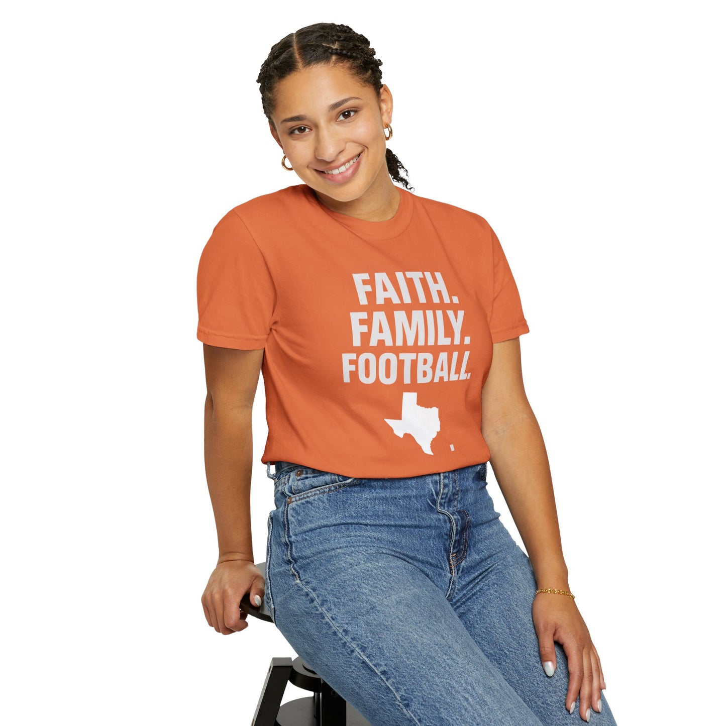 Faith Family Football Texas Upgraded Premium Tee