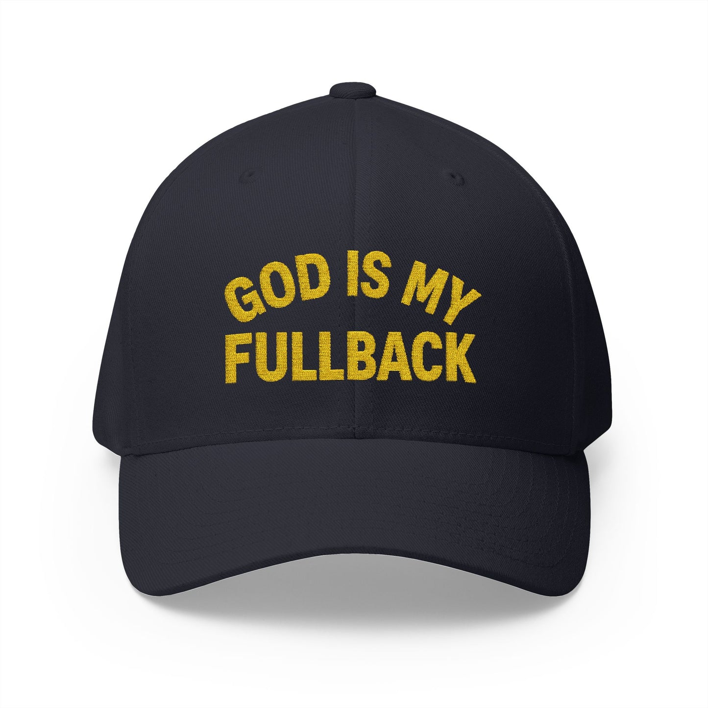 God is My Fullback Hat - Navy-Yellow