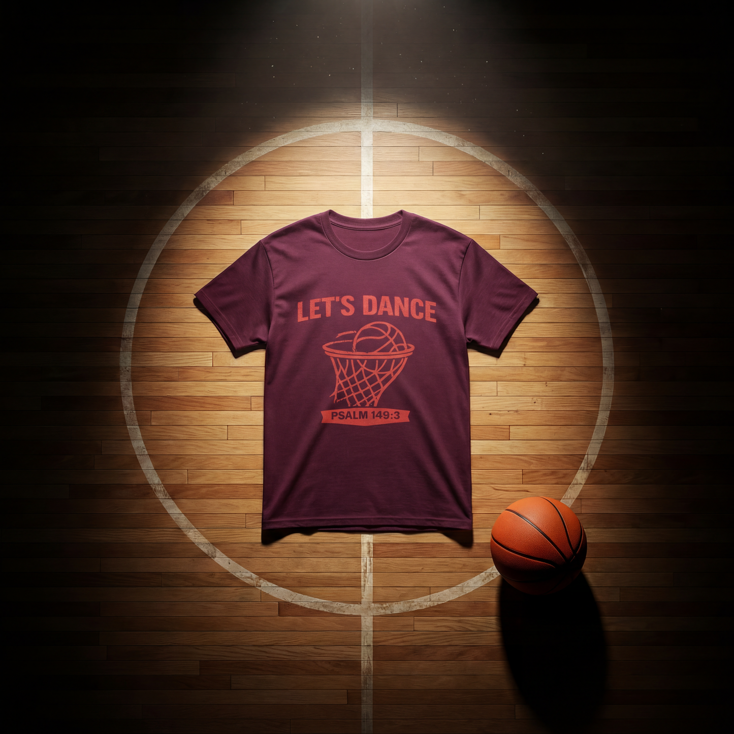 LET’S DANCE — Psalm 149:3 Basketball Tee