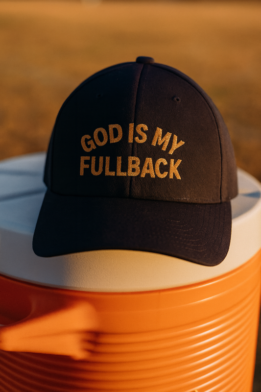 God is My Fullback Hat - Navy-Gold