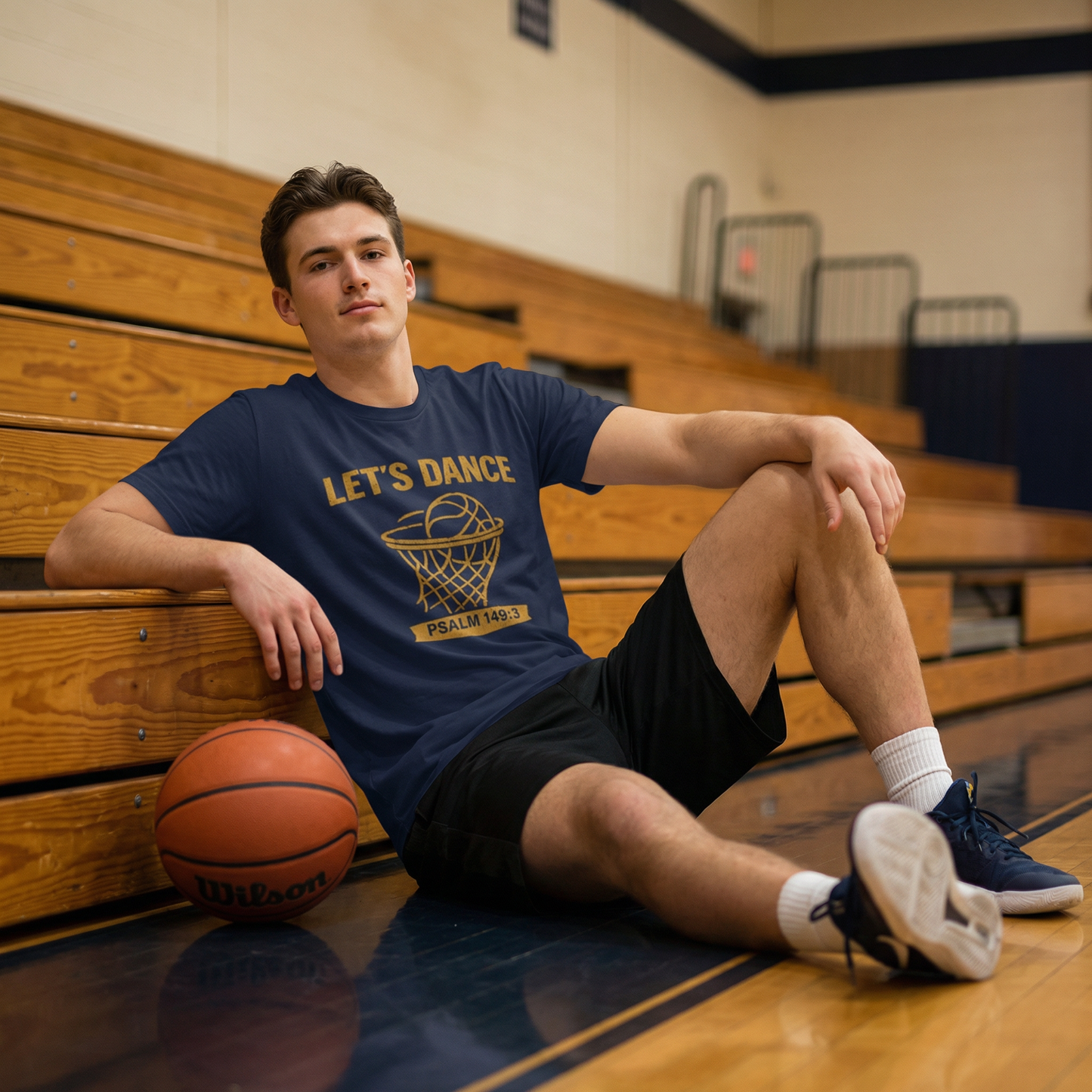 LET’S DANCE — Psalm 149:3 Basketball Tee