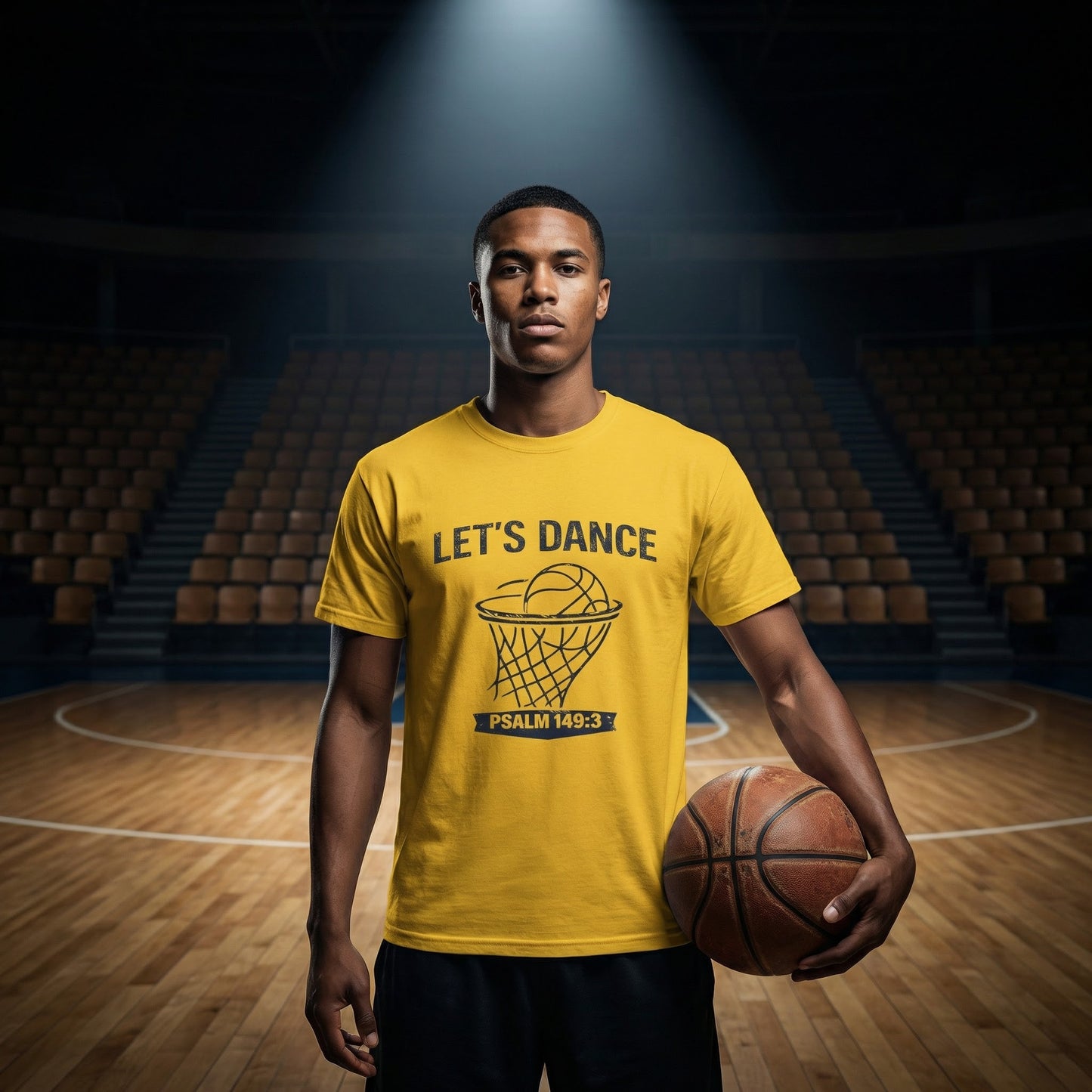 LET’S DANCE — Psalm 149:3 Basketball Tee