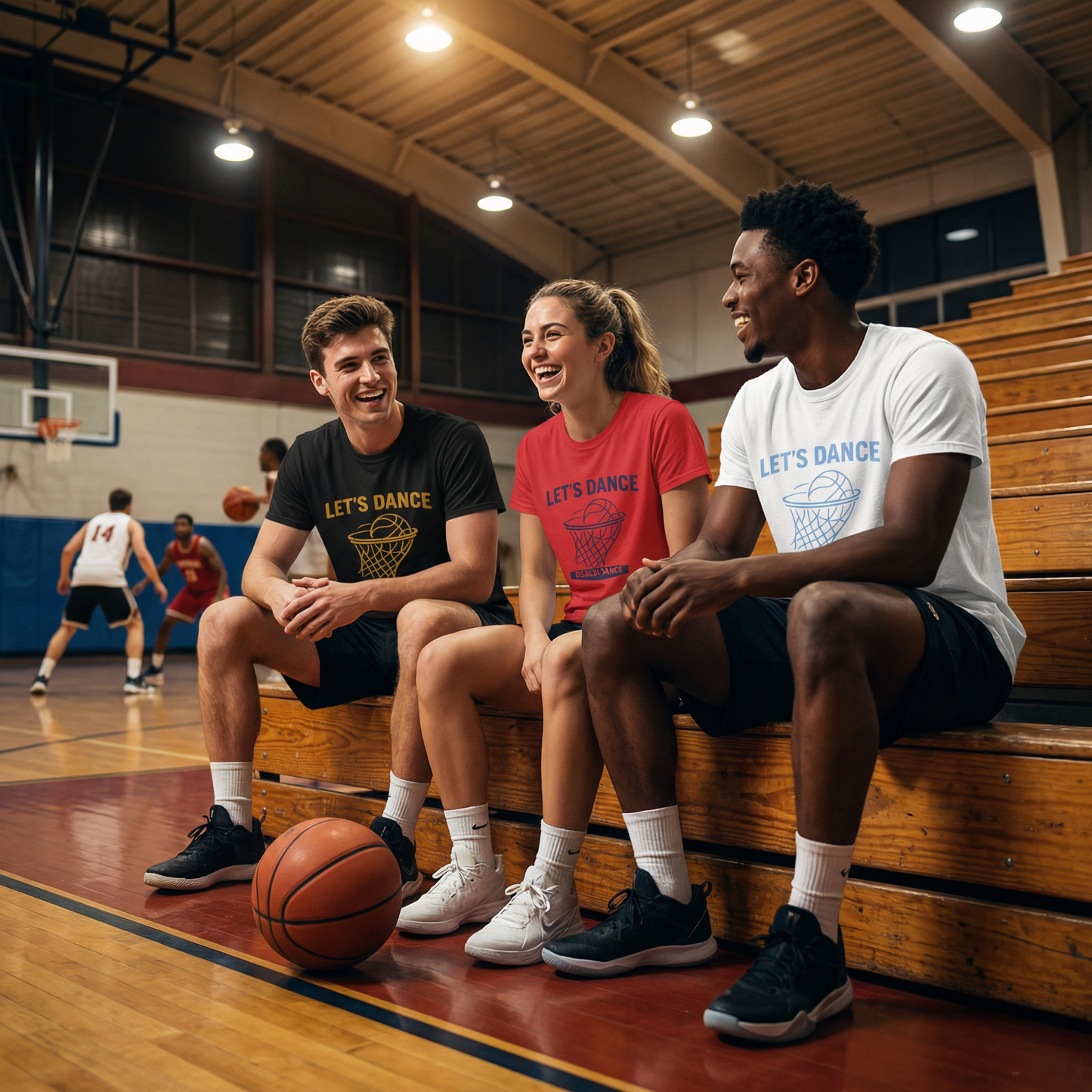 LET’S DANCE — Psalm 149:3 Basketball Tee