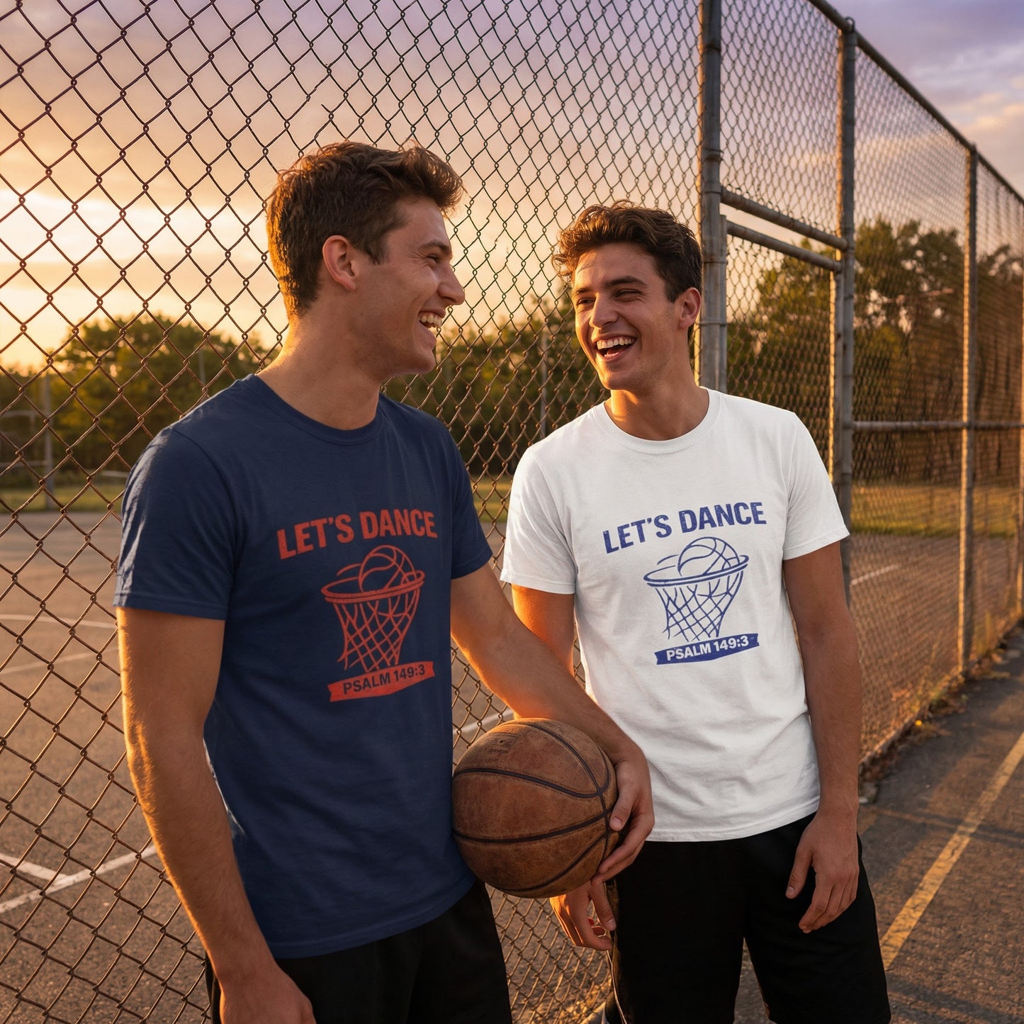 LET’S DANCE — Psalm 149:3 Basketball Tee
