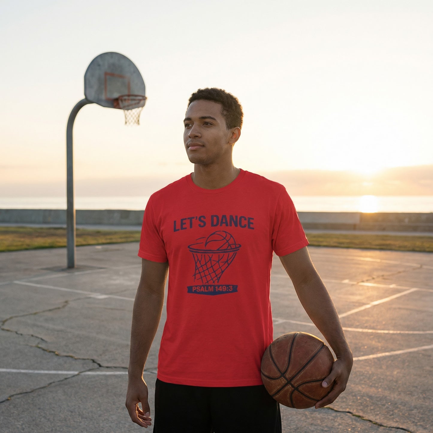 LET’S DANCE — Psalm 149:3 Basketball Tee