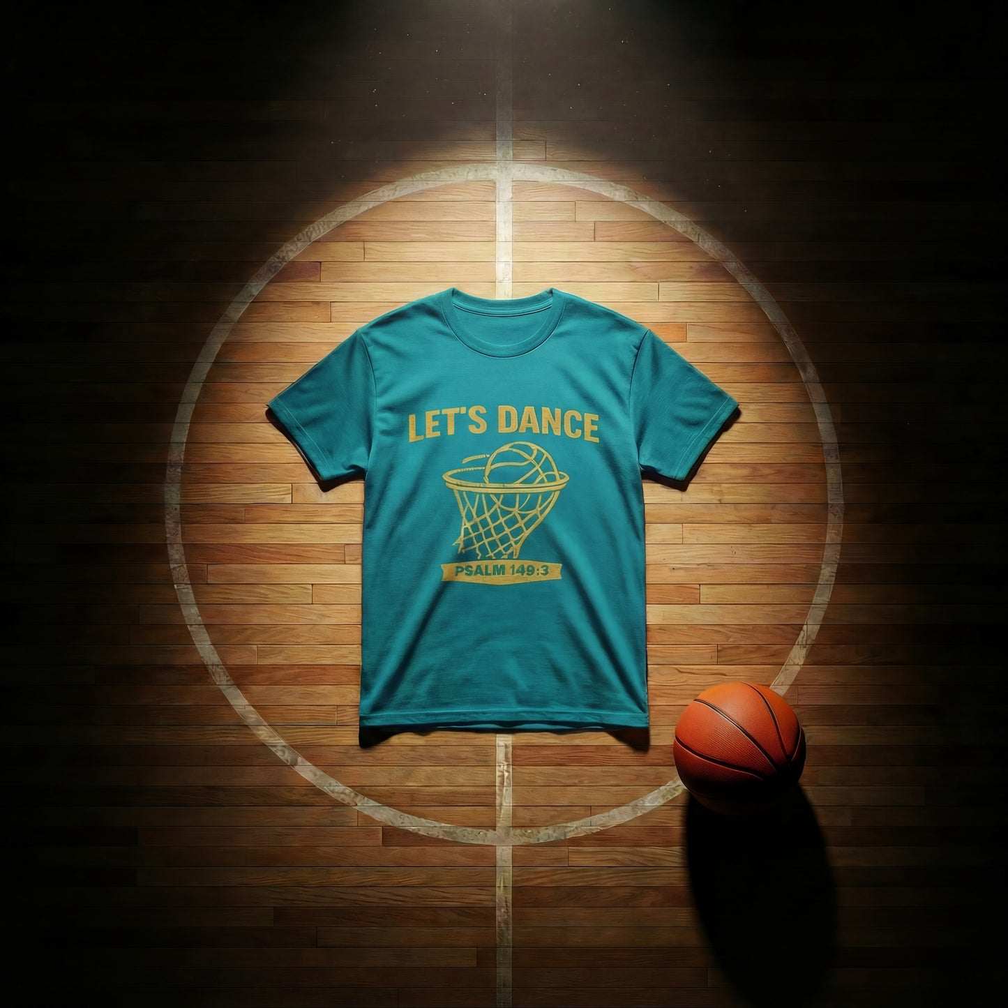 LET’S DANCE — Psalm 149:3 Basketball Tee