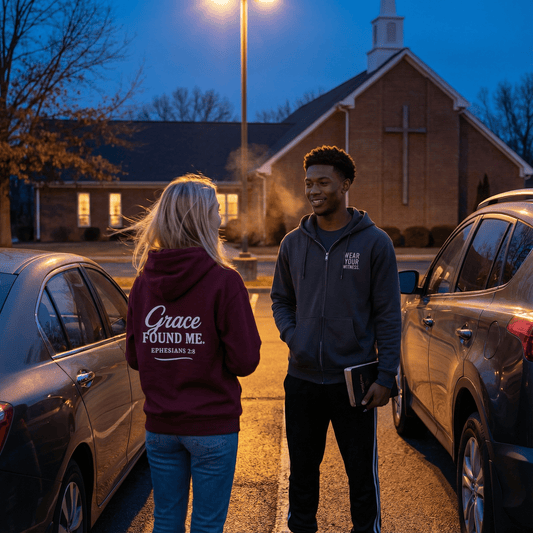 Grace Found Me  — Ephesians 2:8 Unisex Zip Hoodie