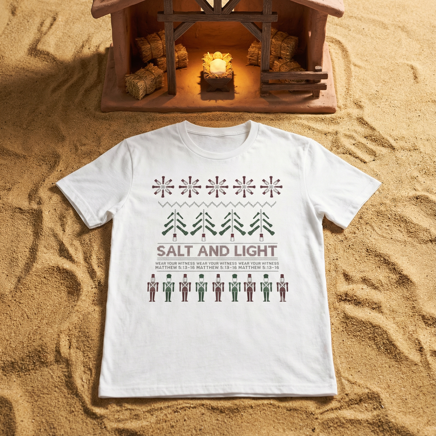Salt & Light Ugly Christmas Sweater Tee – Matthew 5:13–16