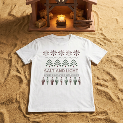 Salt & Light Ugly Christmas Sweater Tee – Matthew 5:13–16