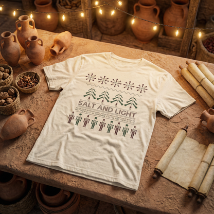 Salt & Light Ugly Christmas Sweater Tee – Matthew 5:13–16