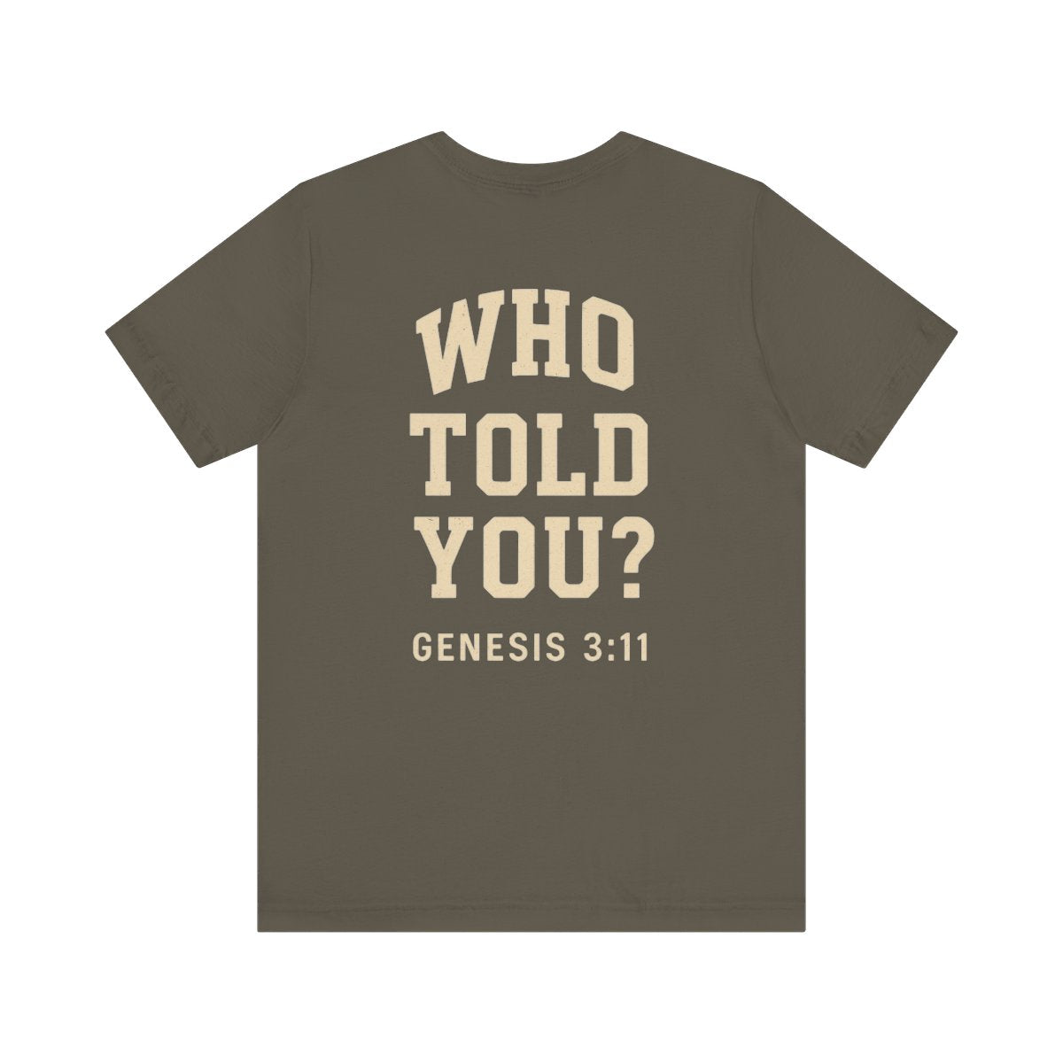 WHO TOLD YOU? Tee - GENESIS 3:11